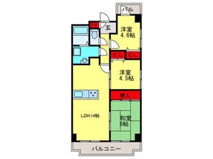 エ－ジレス巽東の物件間取画像